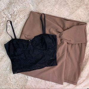 Aritzia Little Moon CARNATION BUSTIER in Black